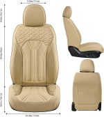 FLORICH Leather Car Seat Covers Full Set for Cars, SUVs & Trucks, Pink Black Front & Rear Automotive Seat Covers, Universal Fit for Toyota Honda Ford Jeep - Image 50