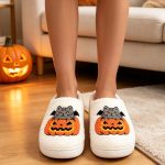 BERANMEY Halloween Slippers for Women Perfect Soft Plush Comfy Warm Slip-On Cute Womens Slippers Indoor Fluffy House Slippers for Women and Men Non-slip Fuzzy Flat Slides - Image 122