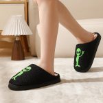 BERANMEY Halloween Slippers for Women Perfect Soft Plush Comfy Warm Slip-On Cute Womens Slippers Indoor Fluffy House Slippers for Women and Men Non-slip Fuzzy Flat Slides - Image 137
