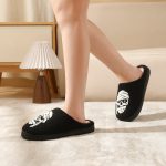BERANMEY Halloween Slippers for Women Perfect Soft Plush Comfy Warm Slip-On Cute Womens Slippers Indoor Fluffy House Slippers for Women and Men Non-slip Fuzzy Flat Slides - Image 116
