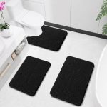 Buganda Bathroom Rugs 30x20, Quick Dry Machine Washable Chenille Bath Mats with Rubber Backing, Grey - Image 49