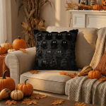 Sm:)e Embroidered Goost Plush Faux Fur Jacquard Halloween Throw Pillow Cover 18x18 Inch White, Set of 2 Silky Soft Cushion Case for Sofa Couch - Image 34