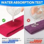 6pack Sweatbands Sports Headband for Men & Women - Moisture Wicking Athletic Cotton Terry Cloth Sweatband ,Cooling Moisture Wicking Headbands - Image 7