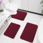 Buganda Bathroom Rugs 30x20, Quick Dry Machine Washable Chenille Bath Mats with Rubber Backing, Grey - Image 57